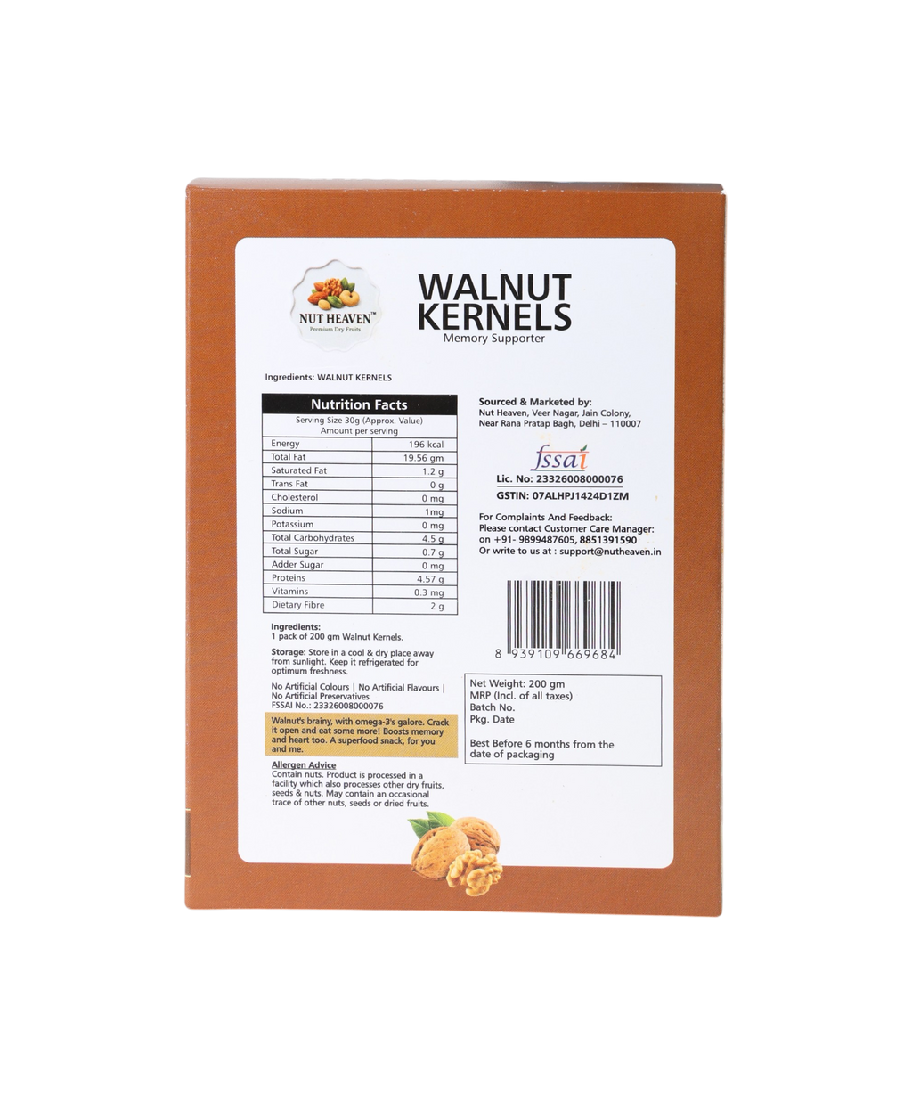 Nut Heaven Almonds 200g + Walnuts 200g + Seed Mix 200g | Healthy Gift Box | Nutrition Combo Pack