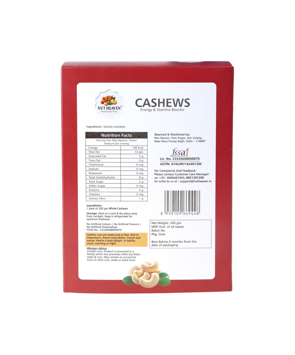 Nut Heaven Almonds 200g + Cashews 200g + Walnuts 200g | Royal Trio Box | Premium Healthy Dry Fruits Combo